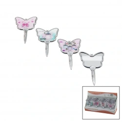 İBİCO İ15-038 ( KELEBEK ) SAPLI ( CEP & ÇANTA ) TEK TARAFLI MAKYAJ AYNASI*24X16