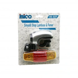 İBİCO İ18-027 ( 2İN1 ) BİSİKLET ( FENERİ ) ( SİNYALLİ STOP LAMBA ) ( PİLLİ )*120