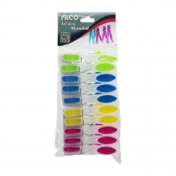 İBİCO İ21-038 ( 10PCS ) ( RENKLİ SİLİKON AĞIZ & BAS-AÇ ) ( ŞEFFAF PLASTİK ) MANDAL*12X12