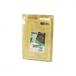 İBİCO İ22-196 (2PCS SET)(D.DÖRTGEN KENARLI & OVAL DELİKLİ) AHŞAP BAMBU KESİM PANOSU & KESME TAHTASI (18X28X1CM--22X32X1CM)*30