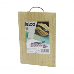 İBİCO İ22-201 ( 22X32X1.8CM ) LUX AHŞAP BAMBU KESİM PANOSU & TAHTA ( METAL KULPLU )*30