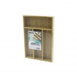 İBİCO İ22-206 ( 4 BÖLMELİ ) AHŞAP BAMBU KAŞIKLIK ( 24X33CM )*24