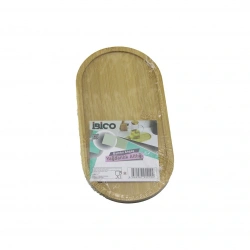 İBİCO İ22-210 ( OVAL ) AHŞAP BAMBU YAĞDANLIK ALTLIK ( MİNİ TEPSİ ) ( 12X24X0.8CM )*144