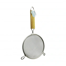 İBİCO İ22-303 ( 16CM ) ( AHŞAP SAPLI ) ( 2 KULAKLI ) TEL SÜZGEÇ ( METAL ÇERÇEÇEVE )*10X24