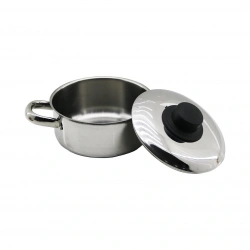 İBİCO K22-011 ( 14CM ) ( METAL KAPAK ) ( MİNİ)  ÇELİK TENCERE*50