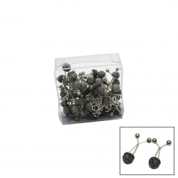 İBİCO ( ŞK-250 ) SCARF SHAWL ( TAŞLI ) ( KOYU GRİ ) ( 50PCS ) EŞARP BAŞÖRTÜ & ŞAL KLİPSİ*30