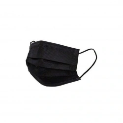 ICE PRO MASK ( SİYAH ) ( 50PCS ) MEDİKAL CERRAHİ YÜZ MASKESİ ( TEK KULLANIMLIK & 3 KATLI )*1X50