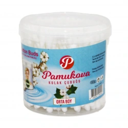 KEOPS PAMUKOVA ( ORTA BOY ) KULAK ÇÖPÜ PAMUK ( YUVARLAK KUTU )*6X24