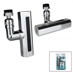 KINETEX KTX-3288 ( KROM GÜMÜŞ ) ( GENİŞ & ŞELALE ) ( 4 FONKSİYONLU  & 360° OYNAR BAŞLIK ) PERLATÖR MUSLUK UCU*100