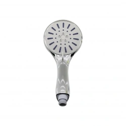 KNİTEX KTX-1011-2337 ( FONK ) ( BÜYÜK ) ( KROM GÖVDE & BEYAZ ZEMİN-GRİ İĞNELER ) ( KADEMELİ ) DUŞ BAŞLIK ( POŞETLİ AMBALAJ )*100