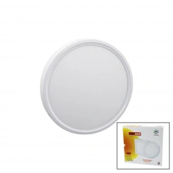 NİSALUCE EPL-24SÜ (24W) (BEYAZ METAL KASA) (SIVA ÜSTÜ) (YUVARLAK) LED SLİM PANEL (1680LM) (BEYAZ=6500K) (30.000 SAAT ÖMÜR)*10