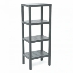 OMBEG OM-0220-2115 ( 4 ( DÜZ ) RAFLI & GRİ ) MODÜLER ÜNİTE PLASTİK*6