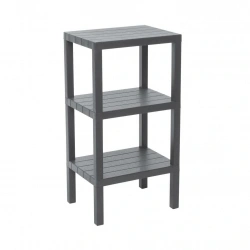 OMBEG OM-0390-3102 ( 3 ( DÜZ ) RAFLI & GRİ ) MODÜLER ÜNİTE PLASTİK*8