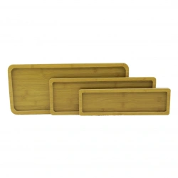 PABLITO HOME PBT-316 ( DİKDÖRTGEN ) ( DÜZ KENAR ) ( 3 BOY ) ( AHŞAP MDF ) SUNUM TEPSİ SETİ ( 9.5 X 33.5 - 13.5 X 39.5 - 19.6 X 44.6CM )*24