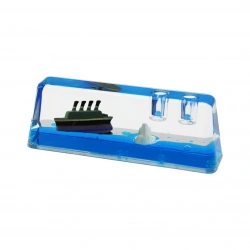 PABLITO PBT-258 (KALEMLİKLİ) (MAVİ SU & GEMİ & ADA) (D.GEN MİKA) BATMAYAN GEMİ (DEKORATİF BİBLO AKVARYUM) (14.6X5.2X3.7X2.2CM)*72