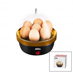 PSF-YENİİ SİNBO SEB-5806 ELEKTRİKLİ YUMURTA PİŞİRME MAKİNESİ ( 7 YUMURTA=NORMAL & RAFADAN & KATI ) 350W*12