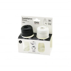 QLUX C-00201 ( 2 PCS ) ( CAM ) TUZLUK & BAHARATLIK SET ( PLASTİK KAPAK= 3 SİTİL DÖKÜM )*24=K