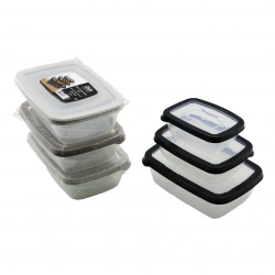 QLUX L-00686 BİO EXTRA (3PCS= 300-600-1200ML) SIZDIRMAZ SAKLAMA KABI SET (ŞEFFAF PLS.KAP)*24=K