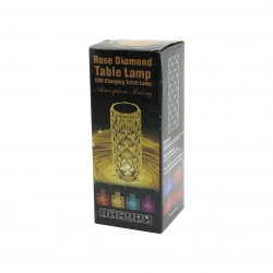 ROSE DİAMOND BAROTTİ DMR-8533 (KUMANDALI & DOKUNMATİK) DEKORATİF MASA LAMBASI (MİKA KRİSTAL PLS.) (RENKLİ LEDLİ) (USB ŞARJLI)*50