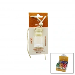 SEBU FRAGRANCE OTO & ARAÇ KOKUSU (CAM ŞİŞE) (İPLİ AHŞAP KAPAK) (8ML) (ÇİLEK & LAVANTA & B.GÜL & SANDAL & MANGO & OKYANUS)*24X12