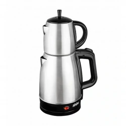 SİNBO STM-5831 ( 2İN1= ÇAYCI & KETTLE ) ( ÇELİK ) ELEKTRİKLİ ÇAY MAKİNESİ ( 1.7LT + 0.7LT ) ( ÇAY SÜZGEÇLİ ) ( 360° DÖNEBİLİR )*6