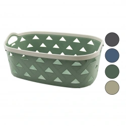 SUNPLAST SD-5007 ( NO-7 ) ( 23LT ) ÇOK AMAÇLI SEPET ( DERİ GÖRÜNÜM DESENLİ ) (RENKLİ PLASTİK) (ÇİFT DAHİLİ KULP)*12=K