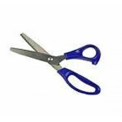 TAKSUN A-85 ( 9 ) ( ZİG ZAG ŞEKİLLİ KESİM ) TERZİ MAKASI ( RENKLİ PLASTİK SAP )*6X16