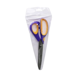 TAKSUN GL-203 ( 9½ ) ( ALMAN STİLİ ) TERZİ MAKAS (RENKLİ PLASTİK SİLİKON DESTEKLİ SAP) (KESKİN GÜÇLÜ BIÇAKLAR)*12X12
