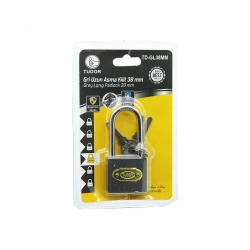 TUDOR TD-GL38MM ( VAKUMLU ) ( 38MM & GRİ ) ( UZUN KANCALI ) ASMA KİLİT*12X16