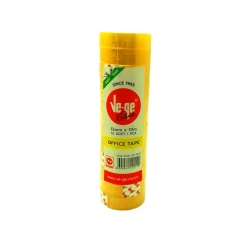 VEGE-1210 ( 12MMX10MT ) PARA BANTI ( OKUL & OFİS & KIRTASİYE ) (KALINLIK : 36 MİCRON) (SU BAZLI AKRİLİK TUTKAL)*12X60