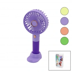 WINNBOSS EKL-18 (USB ŞARJ) MİNİ EL FANI (ÇAP:9.3CM & Y:20.4CM) (SABİT BAŞLIK) (3KADEME HIZ) (TELEFONLUKLU M.ÜSTÜ AYAK)*120