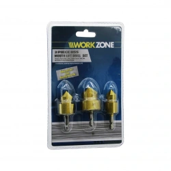 WORKZONE-25034325-73380 LRD-64A (3PCS) PLASTİK BORU AÇMA (SAC METAL LEVHA DELME) BİTS UÇ (15-19--24-31--18-24)*100