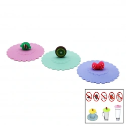 YAKUT-10301 ( SİLİKON ) BARDAK KAPAK ( RENKLİ HAYVAN FİGÜRLÜ )*500