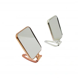 YAKUT-11309 950-3 (DİKDÖRTGEN=11.5X15CM) MAKYAJ AYNASI (BRONZ & GÜMÜŞ PLS.ÇERÇEVE) (ÇİFT YÖNLÜ & BÜYÜTEÇLİ) (KATLANIR AYAKLI)*72