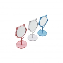 YAKUT-11449 ( 4 & 10CM ) ( YUVARLAK & KULAKLI ) ( TAKI ASKILIKLI ) PLASTİK MAKYAJ AYNASI*24X10