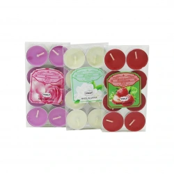 YAKUT-8010 ( 8PCS ) ( RENKLİ YUVARLAK ) TEA LİGHT MUM ( JASMİNE & ROSES & STRAWBERRY )*250