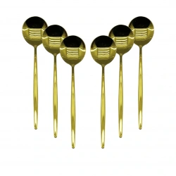 YAKUT-9725 ( 6PCS ) ( GOLD ) YEMEK KAŞIK SETİ*100
