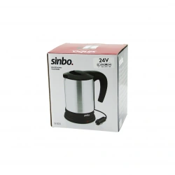 YENİİ SİNBO SK-8034 ( 24V ) ARAÇ İÇİ KETTLE ( PASLANMAZ ÇELİK ) SU ISITICISI ( 0.8LT ) ( 120W ) ( ÇAKMAKLIK FİŞLİ ) ( PLASTİK KAPAK & KULP )*12