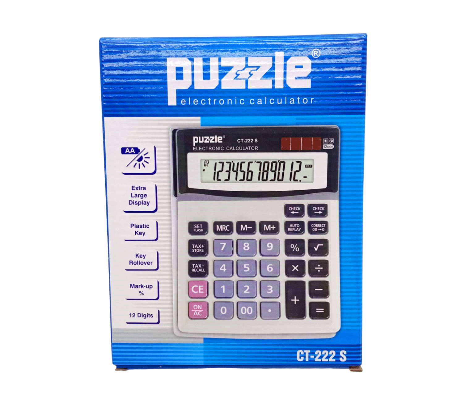 PUZZLE PZ-382 ( 12 HANELİ ) HESAP MAKİNESİ*80