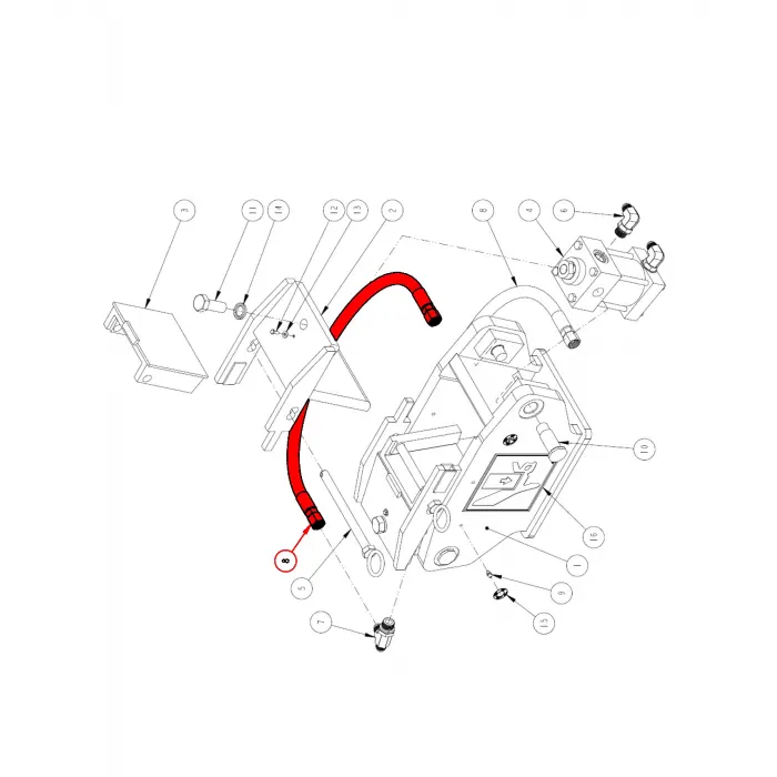 HOSE ASM, [1/2]ID X 740