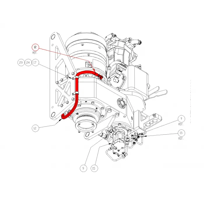 HOSE ASM, 1/2 STR - S90 X 75CM