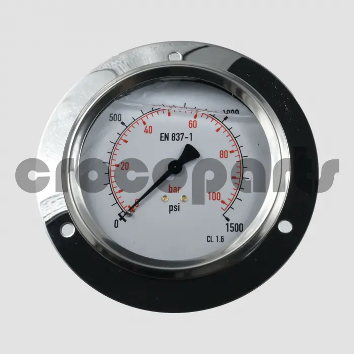 GAUGE, PRESSURE 100MM PM 5000 PSI/BAR