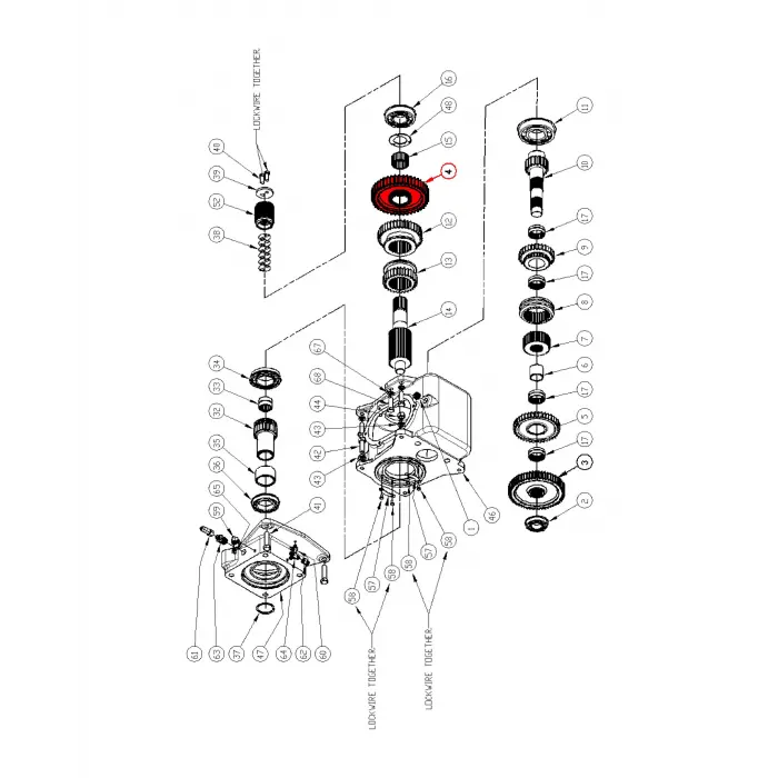 GEAR, MAIN SHAFT - 43T - GEAR 1 ONLY