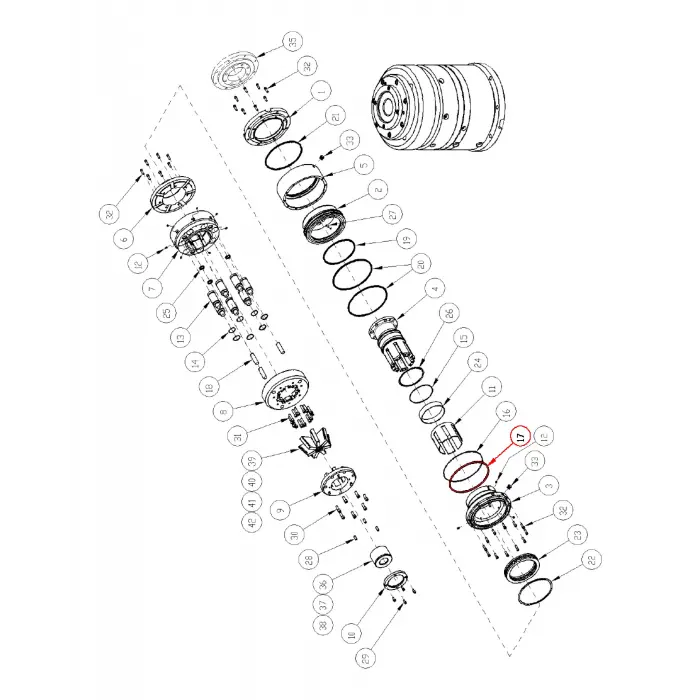 RING, BACKUP PQ CHUCK CYLINDER