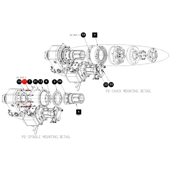 STUD, CHUCK LONG HEX