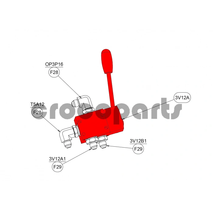 VALVE, 4/3 SPRING RET MOT. SPOOL
