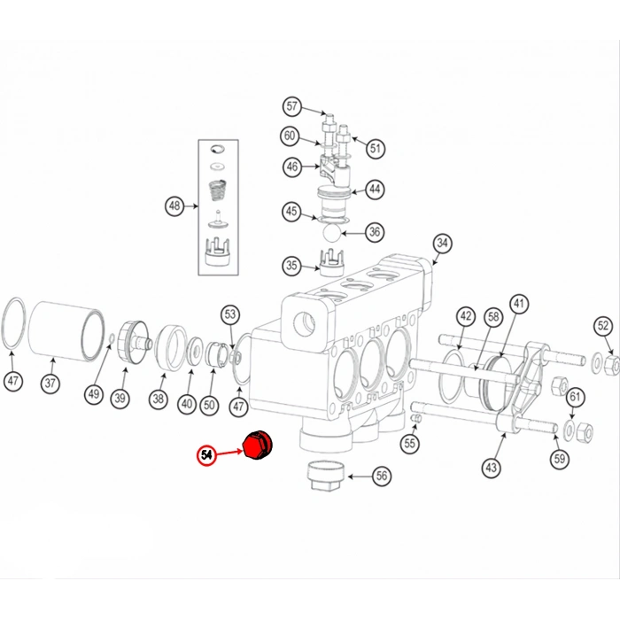 ADAP, HYD PLUG HH 20 MP