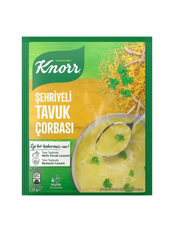 Knorr Hazır Çorba Şehriyeli Tavuk 4 Kişilik 51 G (Ünal Kutay A.)