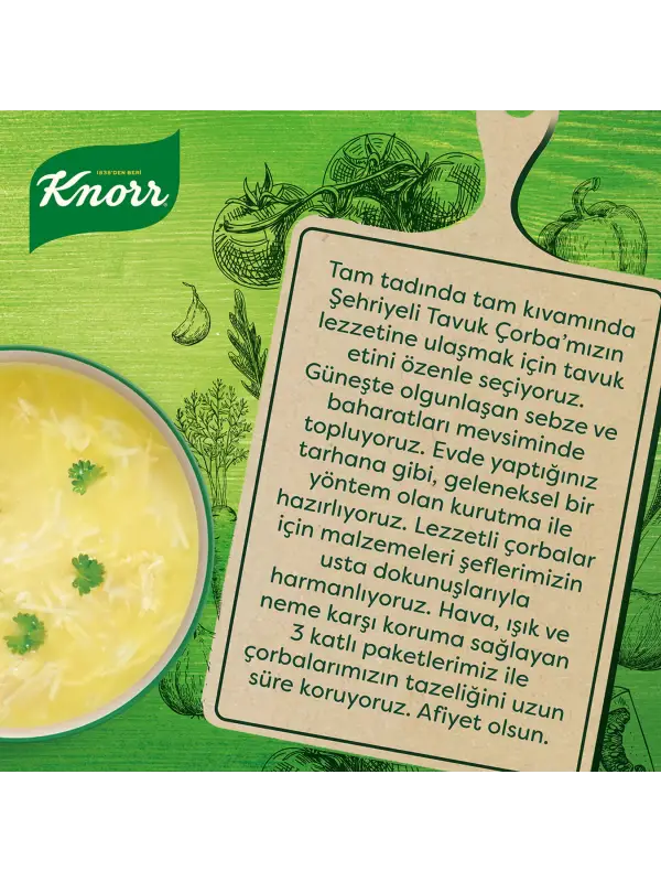 Knorr Hazır Çorba Şehriyeli Tavuk 4 Kişilik 51 G (Ünal Kutay A.)