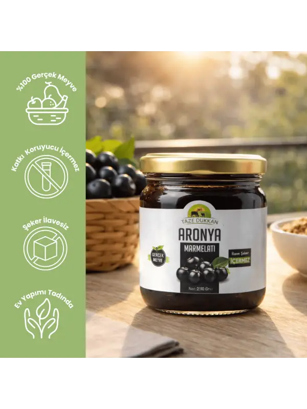 Aronya marmelatı 300g|taze ve doğal(Ogulbabek A)